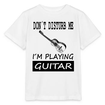 Guitar Playing Guitar Player Musical Instrument - Stanley/Stella MINI CREATOR Kids’ T-Shirt - white - Front - Maike (125cm)