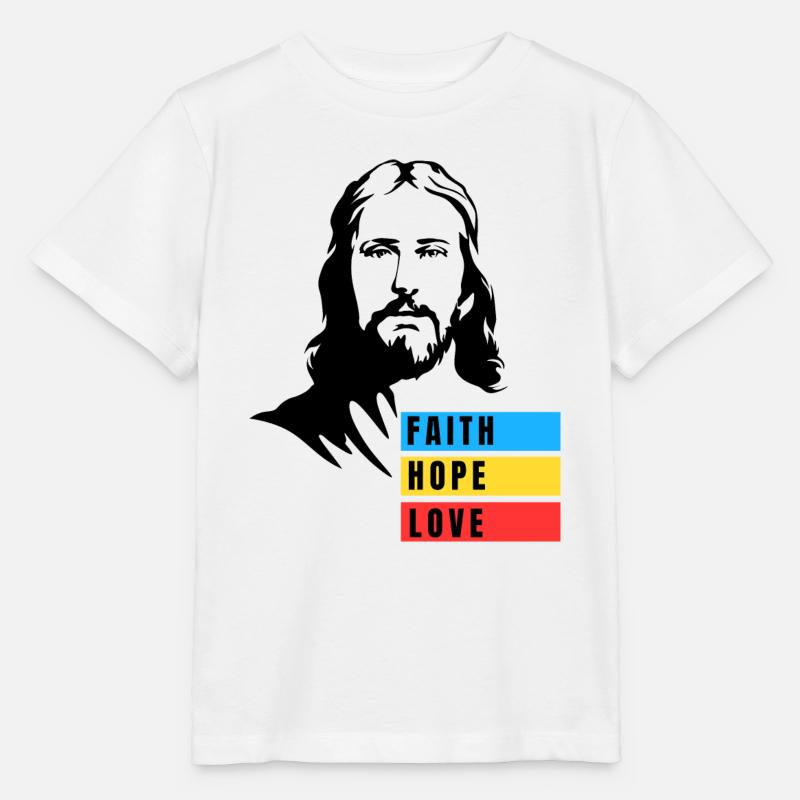 FOI ESPERANCE AMOUR - T-shirt bio MINI CREATOR Stanley/Stella Enfant - blanc