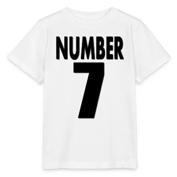 Numéro 7 Numéro Sept Idée cadeau 7e anniversaire - T-shirt bio MINI CREATOR Stanley/Stella Enfant - blanc - Devant - Maike (125cm)