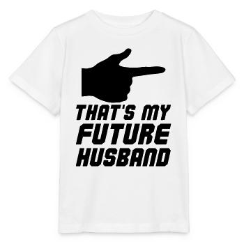 C’est mon futur mari - T-shirt bio MINI CREATOR Stanley/Stella Enfant - blanc - Devant - Maike (125cm)