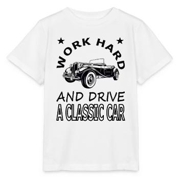 Oldtimer classic car old car vehicle gift - Stanley/Stella MINI CREATOR Kids’ T-Shirt - white - Front - Maike (125cm)