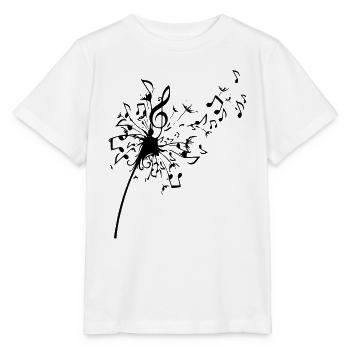 Pissenlit notes de musique - T-shirt bio MINI CREATOR Stanley/Stella Enfant - blanc - Devant - Maike (125cm)