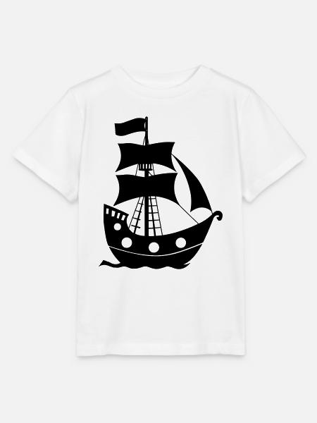 Piratenschiff - Stanley/Stella Kinder T-Shirt MINI CREATOR  - Weiß