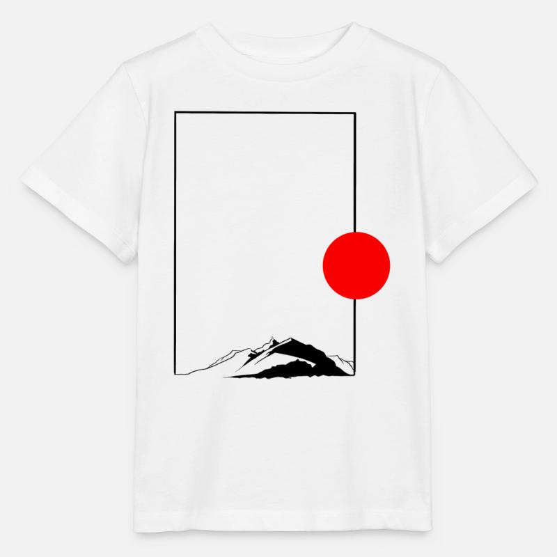 Lever de soleil minimaliste - T-shirt bio MINI CREATOR Stanley/Stella Enfant - blanc