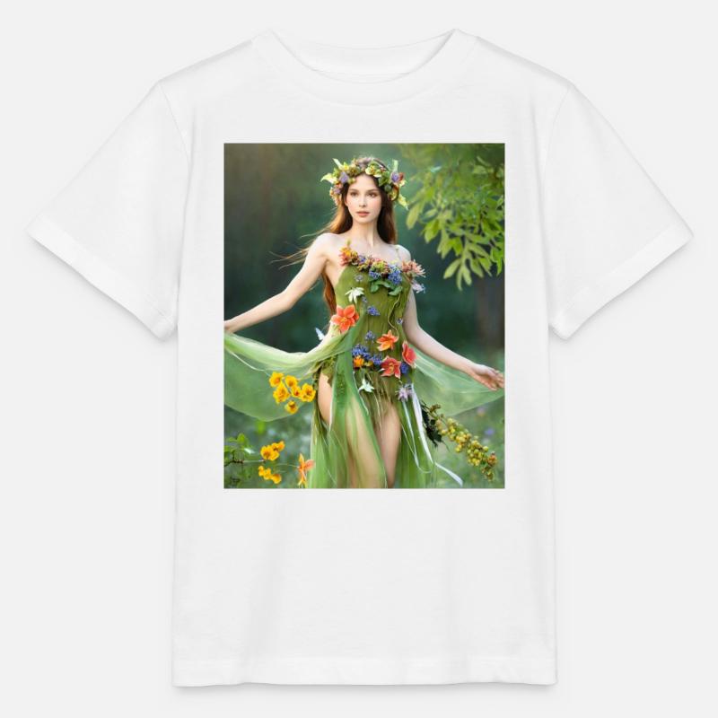 Fée verte. - T-shirt bio MINI CREATOR Stanley/Stella Enfant - blanc