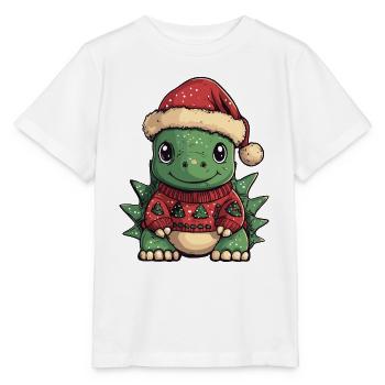Dinosaurier stegosaurus Weihnachten - Stanley/Stella Kinder T-Shirt MINI CREATOR  - Weiß - Vorne - Maike (125cm)