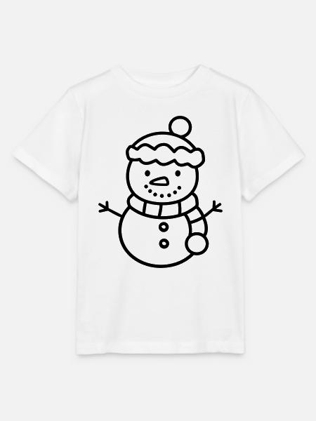 Schneemann - Stanley/Stella Kinder T-Shirt MINI CREATOR  - Weiß