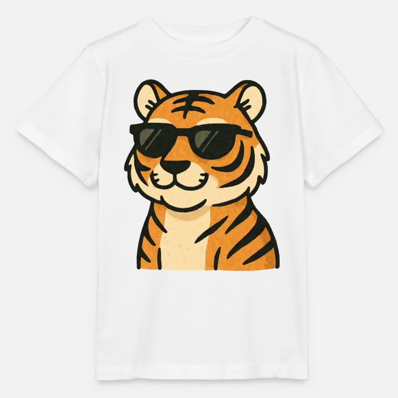 tiger comic - Stanley/Stella Kinder T-Shirt MINI CREATOR  - Weiß