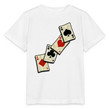 vintage poker cards - Stanley/Stella Kinder T-Shirt MINI CREATOR  - Weiß - Vorne - Maike (125cm)