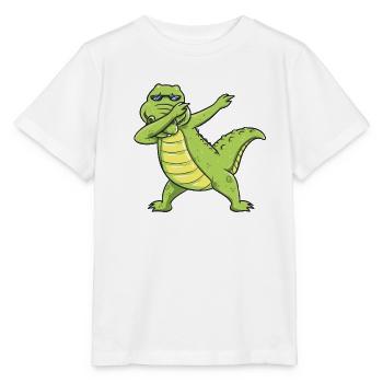 Dabbing Dab Dance Crocodile cadeau anniversaire enfant - T-shirt bio MINI CREATOR Stanley/Stella Enfant - blanc - Devant - Maike (125cm)