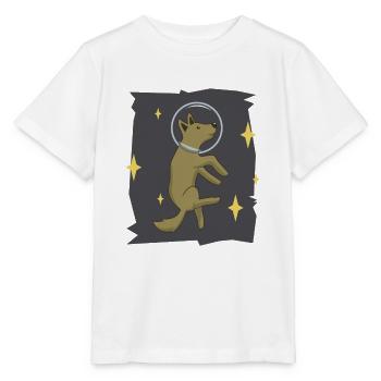 Dog - Astrodog - Gift - Stanley/Stella MINI CREATOR Kids’ T-Shirt - white - Front - Maike (125cm)