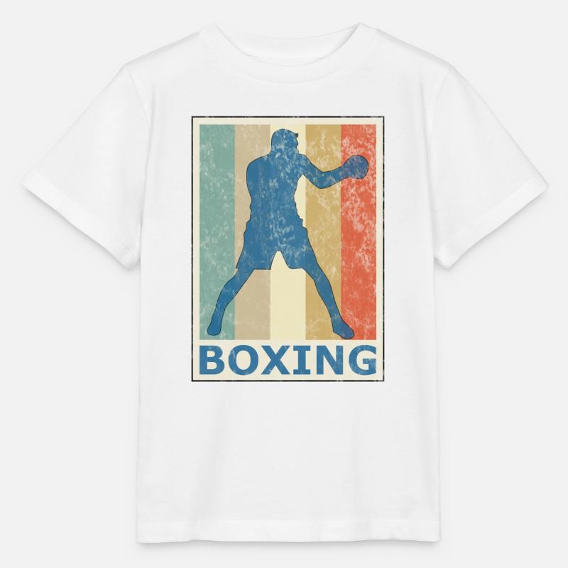 Rétro style vintage Boxe Boxe Kickboxing - T-shirt bio MINI CREATOR Stanley/Stella Enfant - blanc
