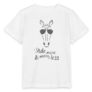 Carefree horses ride vintage gift - Stanley/Stella MINI CREATOR Kids’ T-Shirt - white - Front - Maike (125cm)
