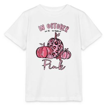 In October we wear Pink - Stanley/Stella MINI CREATOR Kids’ T-Shirt - white - Front - Maike (125cm)