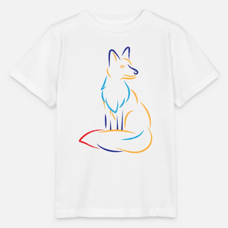 Fox Fuchs Waldtier Silhouette - Stanley/Stella Kinder T-Shirt MINI CREATOR  - Weiß