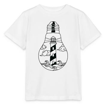 Leuchtturm Küste - Stanley/Stella Kinder T-Shirt MINI CREATOR  - Weiß - Vorne - Maike (125cm)