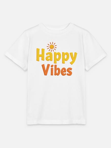 Happy Vibes - Glückliche Sonne - Stanley/Stella Kinder T-Shirt MINI CREATOR - Weiß