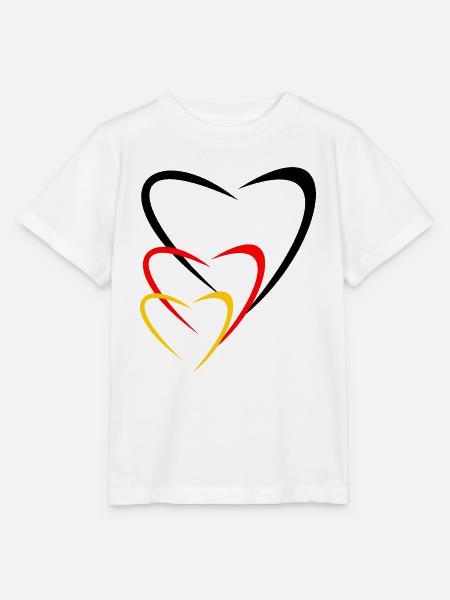 Deutschland herz - Stanley/Stella Kinder T-Shirt MINI CREATOR - Weiß