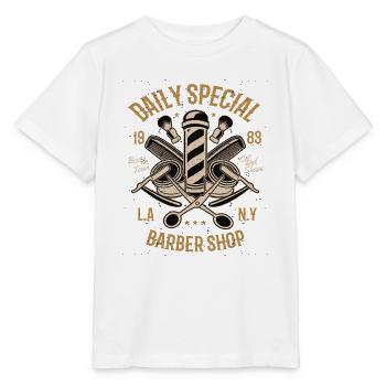 Daily Special Barber Shop - Stanley/Stella Kinder T-Shirt MINI CREATOR  - Weiß - Vorne - Maike (125cm)