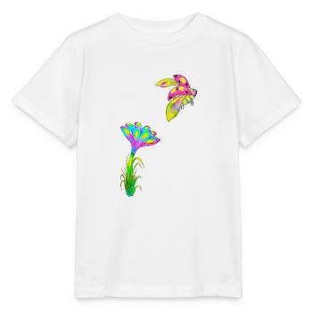 Coccinelle fleur dessinés à la main - T-shirt bio MINI CREATOR Stanley/Stella Enfant - blanc - Devant - Maike (125cm)