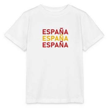 SPANIEN In LANDESFARBEN FLAGGE FAHNE - Stanley/Stella Kinder T-Shirt MINI CREATOR  - Weiß - Vorne - Maike (125cm)
