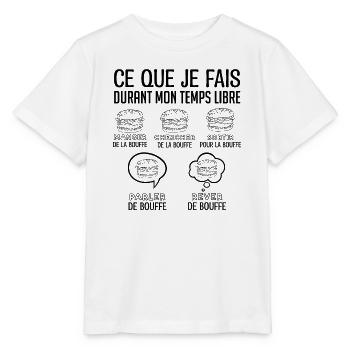 Burger Cadeau Drôle Humour Bouffe Rigolo - T-shirt bio MINI CREATOR Stanley/Stella Enfant - blanc - Devant - Maike (125cm)