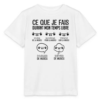 Musculation Musculation Entraînement Gym jim - T-shirt bio MINI CREATOR Stanley/Stella Enfant - blanc - Devant - Maike (125cm)