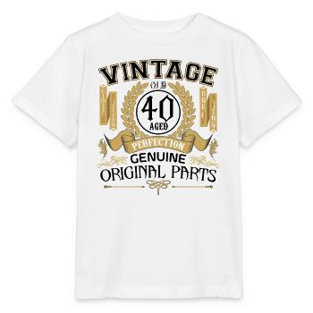 Jahrgang 40 Jahre - Geburtstagsgeschenk 40 Jahre !!! - Stanley/Stella Kinder T-Shirt MINI CREATOR  - Weiß - Vorne - Maike (125cm)