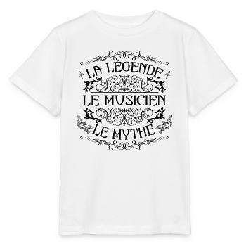 Musicien | la légende Musicien le mythe - T-shirt bio MINI CREATOR Stanley/Stella Enfant - blanc - Devant - Maike (125cm)