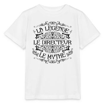 Directeur | la legende Directeur le mythe - T-shirt bio MINI CREATOR Stanley/Stella Enfant - blanc - Devant - Maike (125cm)
