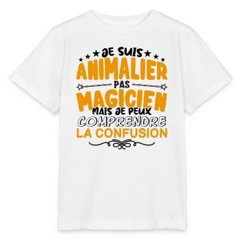 Animalier pas Magicien | le Meilleur Animalier ca - T-shirt bio MINI CREATOR Stanley/Stella Enfant - blanc - Devant - Maike (125cm)