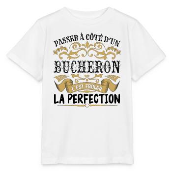 Bucheron | le Meilleur cadeau Bucheron - T-shirt bio MINI CREATOR Stanley/Stella Enfant - blanc - Devant - Maike (125cm)