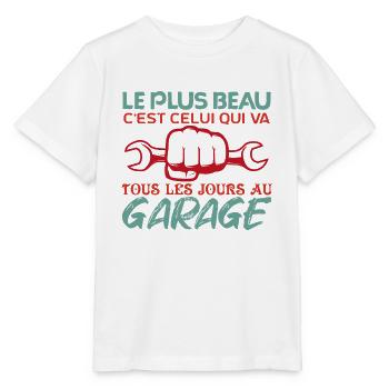 Mécanicien | lAutomobile Cadeau Auto Garage - T-shirt bio MINI CREATOR Stanley/Stella Enfant - blanc - Devant - Maike (125cm)