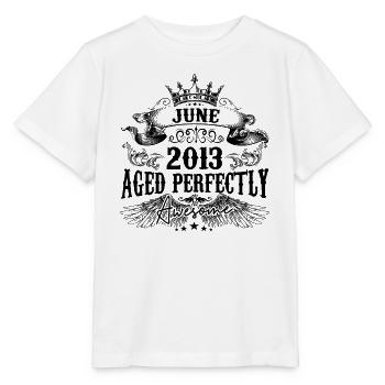 2013 | Juni Aged Perfectly 2013 Geburtstagsgeschenk - Stanley/Stella Kinder T-Shirt MINI CREATOR  - Weiß - Vorne - Maike (125cm)