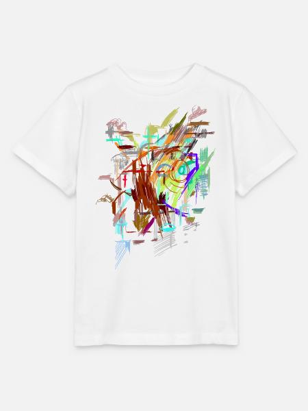 Abstrakt - Stanley/Stella Kinder T-Shirt MINI CREATOR  - Weiß