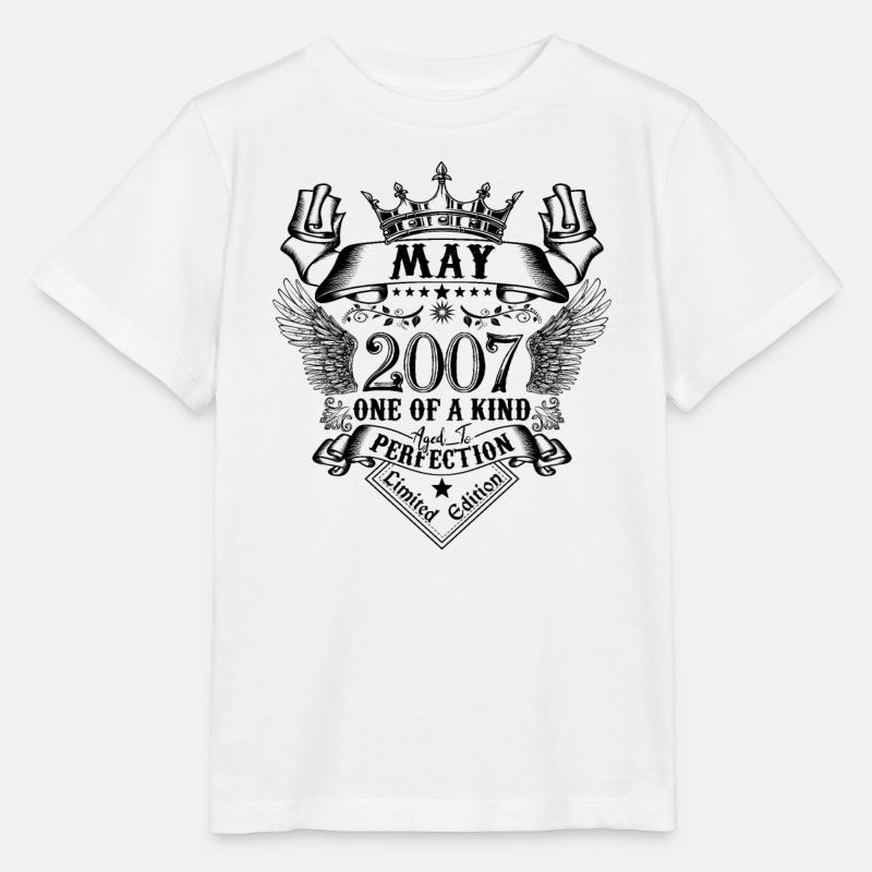 Anniversaire Mai 2007 né en Mai 2007 - T-shirt bio MINI CREATOR Stanley/Stella Enfant - blanc