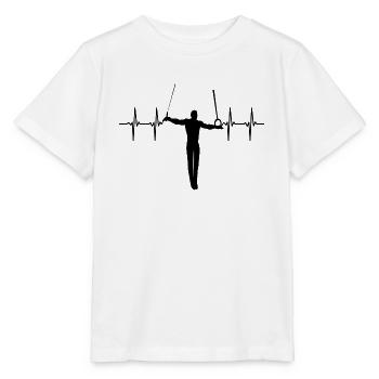 Heartbeat Rings Iron Cross Cross Slope Gymnastics - Stanley/Stella MINI CREATOR Kids’ T-Shirt - white - Front - Maike (125cm)