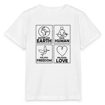 Lieu de naissance Terre Race Homme Amour - T-shirt bio MINI CREATOR Stanley/Stella Enfant - blanc - Devant - Maike (125cm)
