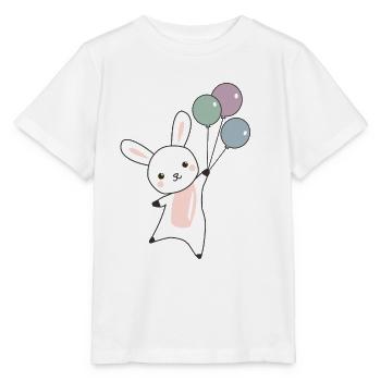 flies balloons top cute animals for children - Stanley/Stella MINI CREATOR Kids’ T-Shirt - white - Front - Maike (125cm)