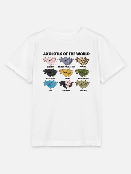 Axolotls aus der Welt süße Tiere Axolotl Arten - Stanley/Stella Kinder T-Shirt MINI CREATOR  - Weiß