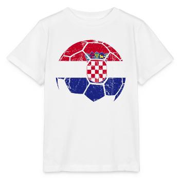 Croatia Soccer Ball Fußball - Stanley/Stella Kinder T-Shirt MINI CREATOR  - Weiß - Vorne - Maike (125cm)