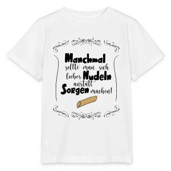 Nudeln - Stanley/Stella Kinder T-Shirt MINI CREATOR  - Weiß - Vorne - Maike (125cm)
