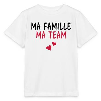 Ma famille Ma team - My family My team - T-shirt bio MINI CREATOR Stanley/Stella Enfant - blanc - Devant - Maike (125cm)