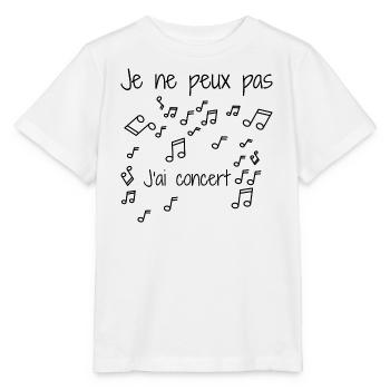 Je Ne Peux Pas J'ai Concert - T-shirt bio MINI CREATOR Stanley/Stella Enfant - blanc - Devant - Maike (125cm)