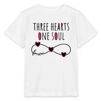 3 hearts soul Infinity forever for three friends - Stanley/Stella MINI CREATOR Kids’ T-Shirt - white - Front - Maike (125cm)