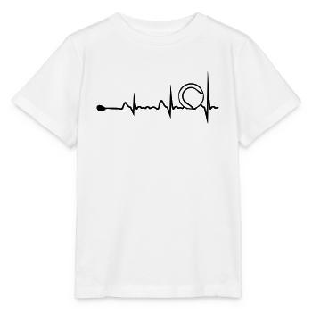 Tennis Herzschlag 1 - Stanley/Stella Kinder T-Shirt MINI CREATOR  - Weiß - Vorne - Maike (125cm)