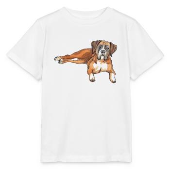 Boxeur allemand - T-shirt bio MINI CREATOR Stanley/Stella Enfant - blanc - Devant - Maike (125cm)
