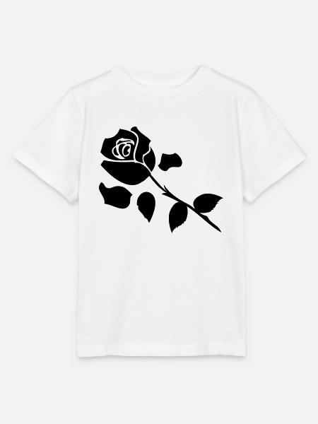 Black Rose Flora - Stanley/Stella Kinder T-Shirt MINI CREATOR - Weiß