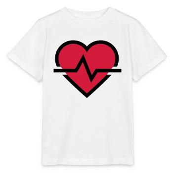 Heartbeat pulse - Stanley/Stella MINI CREATOR Kids’ T-Shirt - white - Front - Maike (125cm)