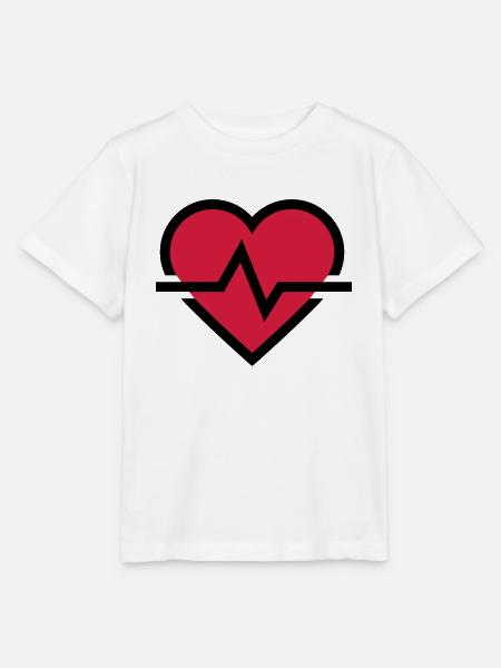 Herzschlag Puls - Stanley/Stella Kinder T-Shirt MINI CREATOR - Weiß
